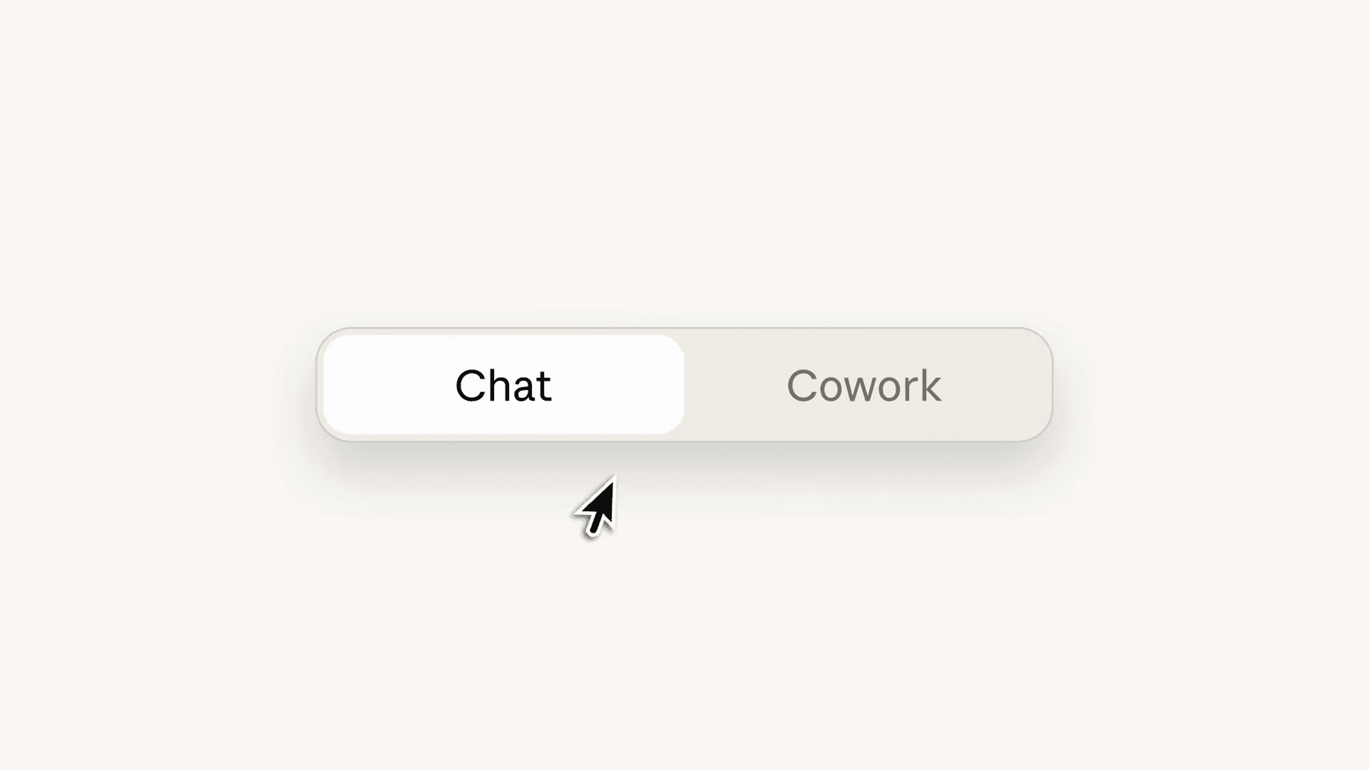 The Chat to Cowork toggle that opens the video.